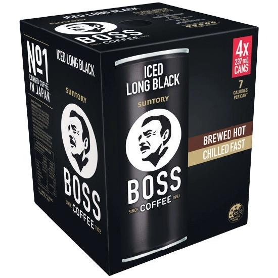 Boss Coffee Iced 4 x 237ml