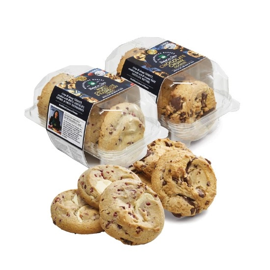 Choc Chunk, Salted Caramel & Pretzel or Raspberry & White Choc Cookie Varieties Pk 5#