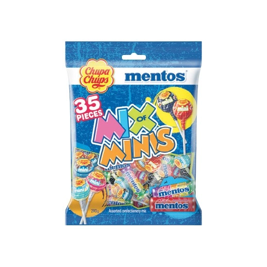 Chupa Chups Mentos Mix Of Minis 35 Pieces 290g