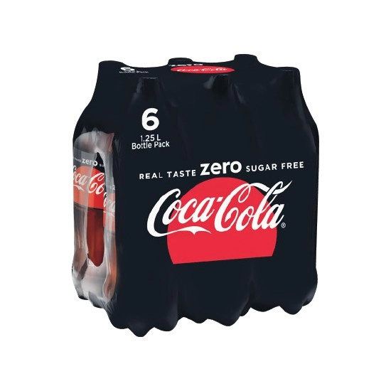 Coca-Cola Classic or Zero Soft Drink Varieties 6 x 1.25 Litre