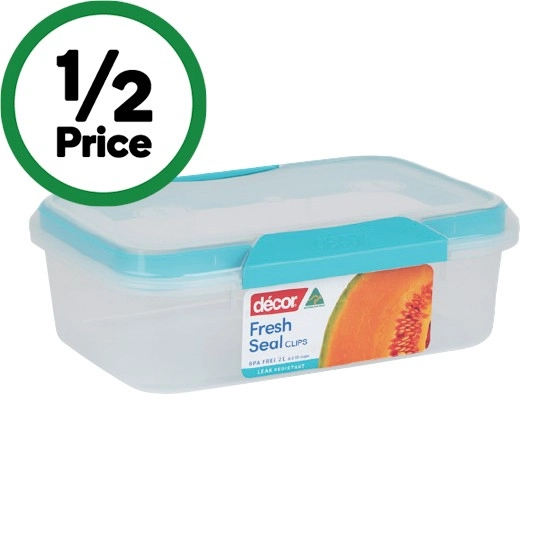 Decor Fresh Seal Clips Container Oblong 2 Litre