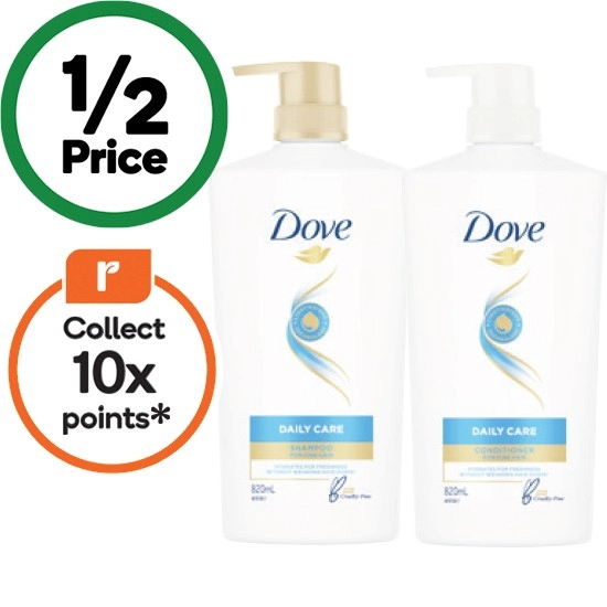 Dove Shampoo or Conditioner 820ml