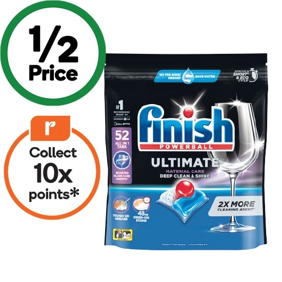 Finish Ultimate Material Care Dishwasher Tablets Pk 52