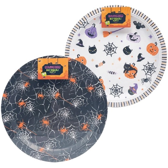 Halloween Disposable Plates Pk 8