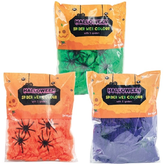 Halloween Spider Webs – Assorted