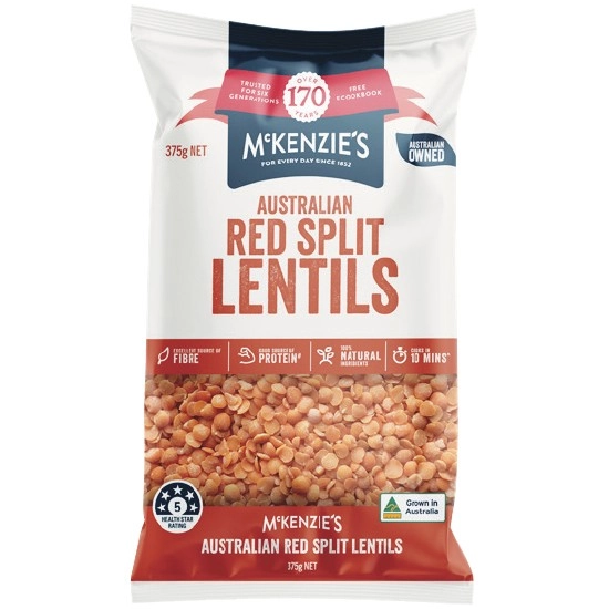 McKenzie’s Red Lentils 375g