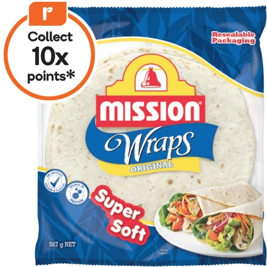 Mission Wrap Varieties 425-567g Pk 8