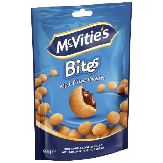 NEW McVitie's Bites Mini Filled Cookies Vanilla 90g