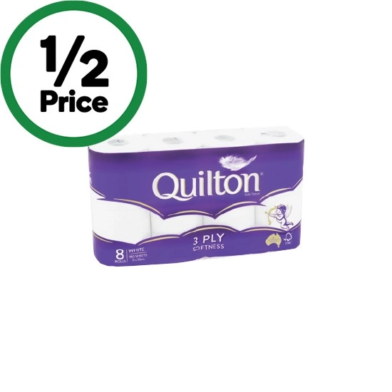 Quilton Classic 3 Ply Toilet Tissue Pk 8