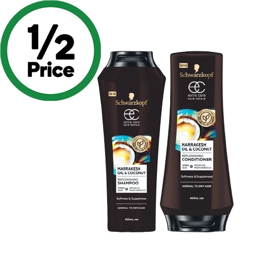 Schwarzkopf Extra Care Shampoo or Conditioner 400ml