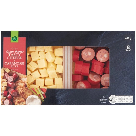 Woolworths Cabanossi & Tasty Cheese Bites 400g – From the Deli