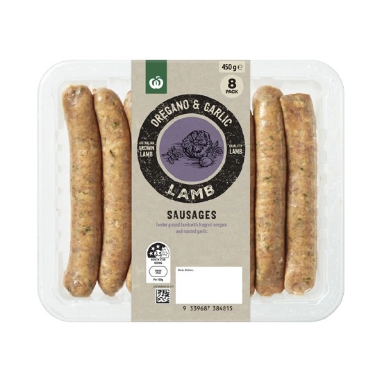 Woolworths Premium Butcher Style Sausage Varieties 450-500g