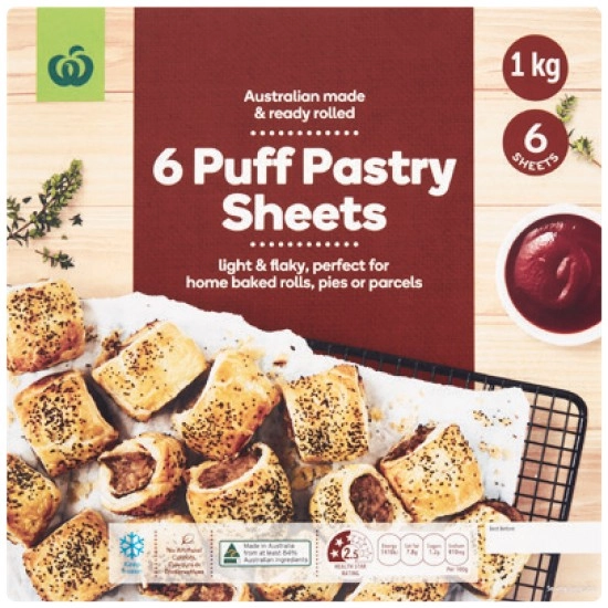 Woolworths Puff Pastry Sheets 1 kg – From the Freezer