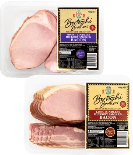 Bertocchi Long Cut or Short Cut Bacon 400g