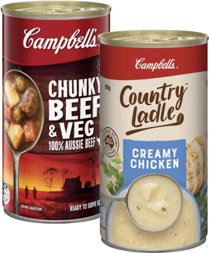 Campbell's Country Ladle or Chunky Soup 495g-505g