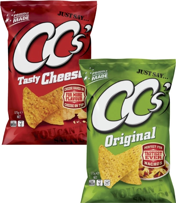 CC’s Corn Chips 175g or Cornados 110g