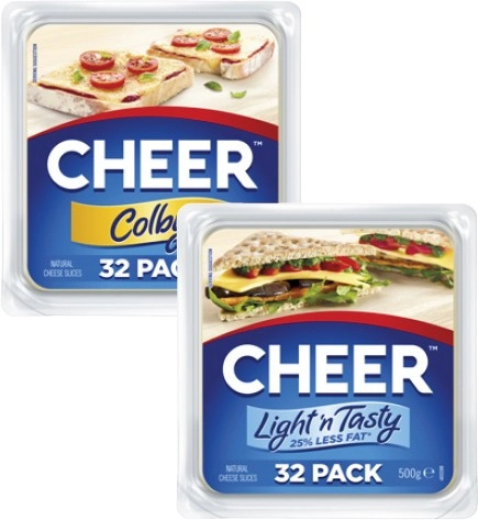 Cheer Cheese Slices 500g