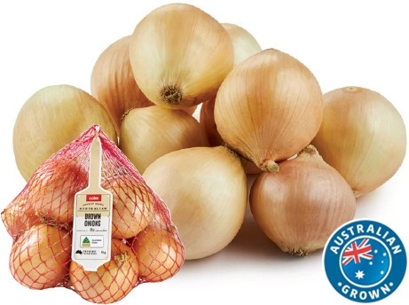 Coles Australian Brown Onions 1kg Bag