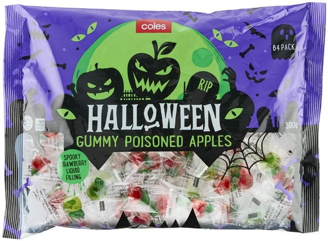 Coles Halloween Gummy Poisoned Apples 300g