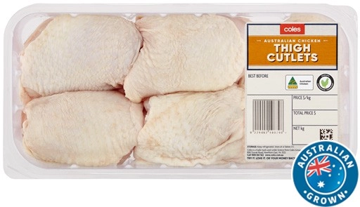 Coles RSPCA Approved Chicken Thigh Cutlets