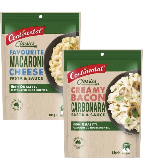 Continental Pasta & Sauce 85g-105g