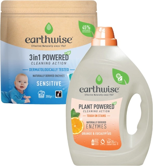 Earthwise Laundry Liquid 2 Litre or Capsules 26 Pack