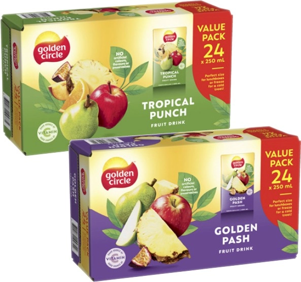 Golden Circle Tetra Fruit Drink 24x250mL