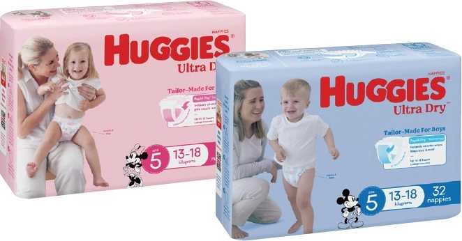 Huggies Ultra Dry Bulk Nappies 30 Pack-54 Pack