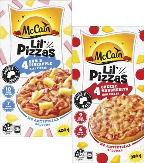 McCain Lil Pizzas 4 Pack 380g-400g