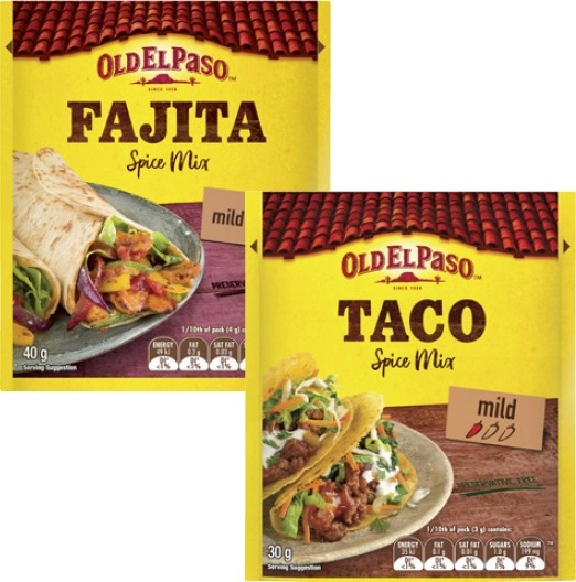 Old El Paso Spice Mix 30g-40g