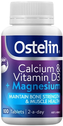 Ostelin Calcium & Vitamin D3 + Magnesium Tablets 100 Pack^