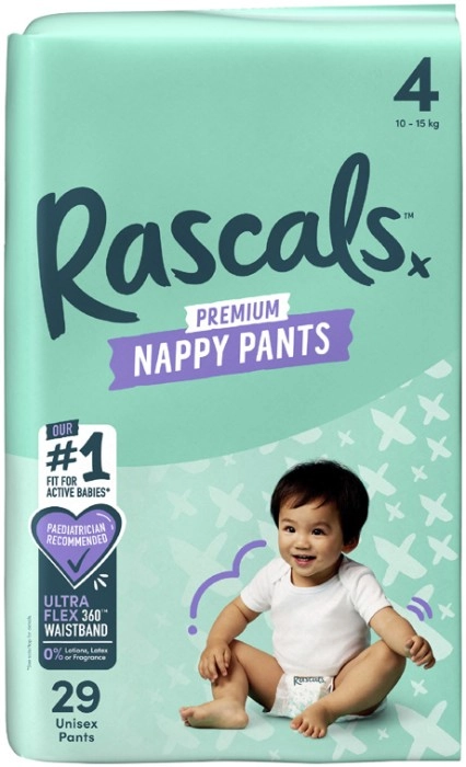 Rascals Premium Nappy Pants 22 Pack-29 Pack