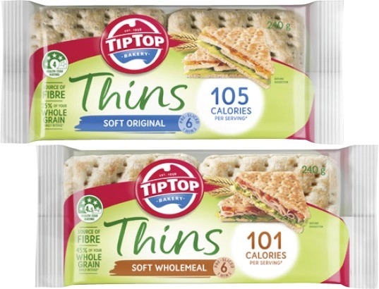 Tip Top Thins 6 Pack 200g-240g