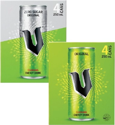 V Energy Drink 4x250mL