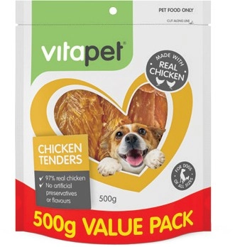 Vitapet Dog Treat Chicken Tenders 500g