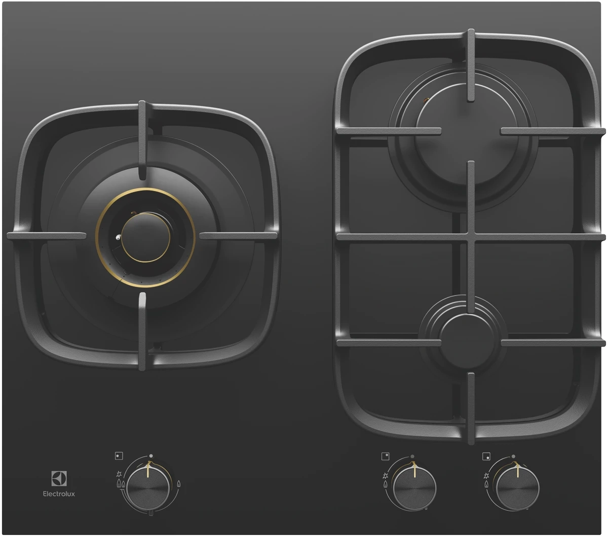 Electrolux 60cm Black Ceramic Glass Gas Cooktop