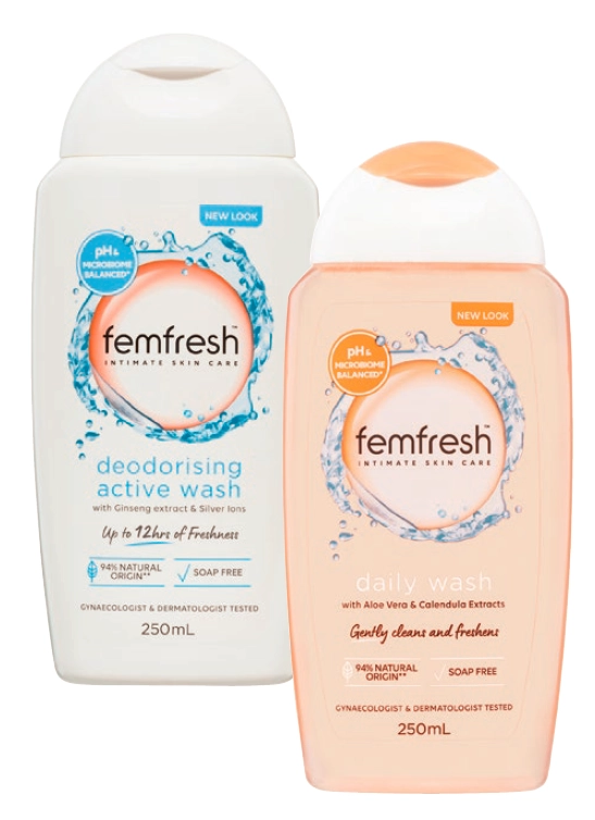 Femfresh Intimate Hygiene Daily Wash or Deodorising Wash 250ml