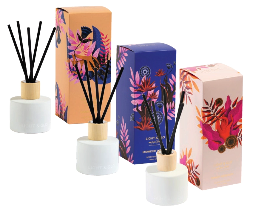 Light + Glo Artist Collection Reed Diffuser Coral Plush 150ml