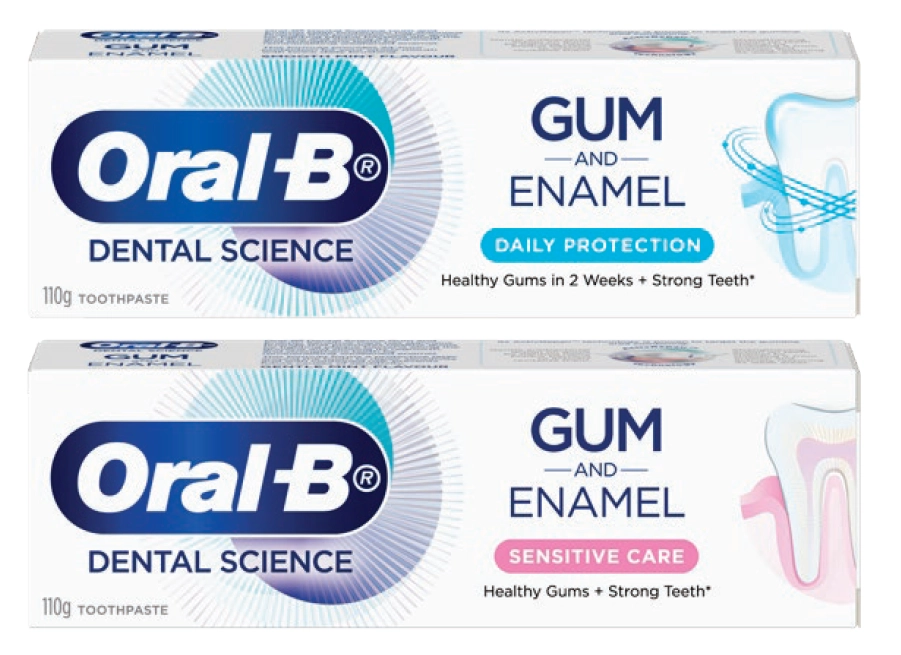 Oral-B Dental Science Gum And Enamel Daily Protect or Sensitive Care 110g