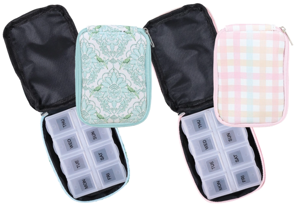 Wicked Sista Portable Pill Case Florence or Pastel Gingham