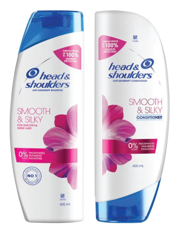 Head & Shoulders Smooth & Silky Shampoo or Conditioner 400ml