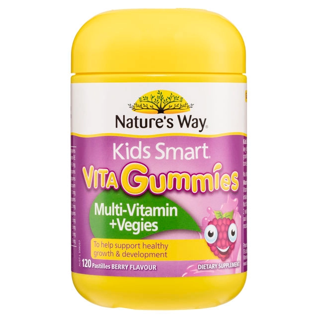 Nature's Way Kids Smart Vita Gummies Multi-Vitamin Plus 120 Pastilles