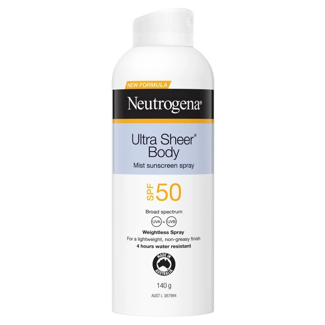 Neutrogena Ultra Sheer Body Mist Sunscreen Spray SPF50 140g