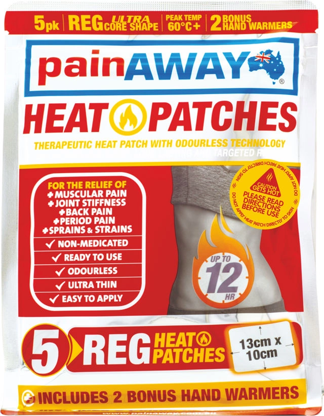 Pain Away Heat Patches Regular 5 Pack