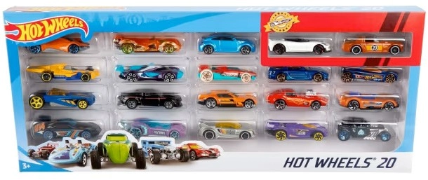 20 Pack Hot Wheels Essentials Basic Cars Set