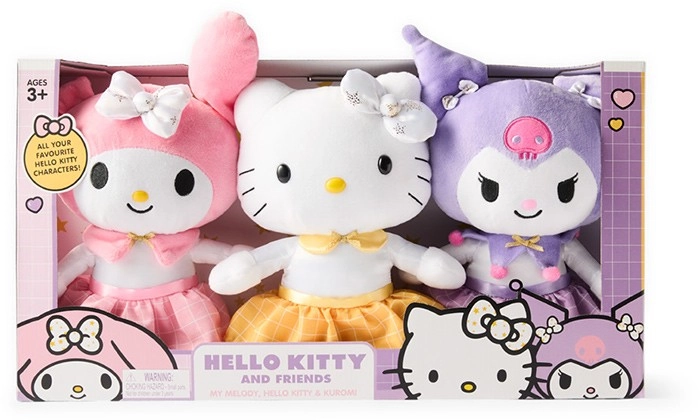 3 Pack Hello Kitty and Friends Plush