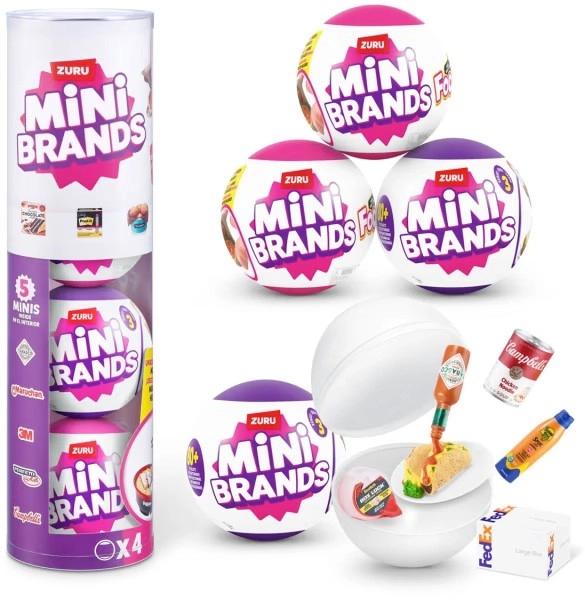 4 Pack ZURU Mini Brands: Series 3 and Series 2