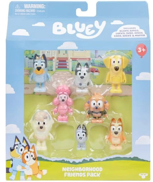 8 Pack Bluey Neighbourhood Friends Exclusive Playset