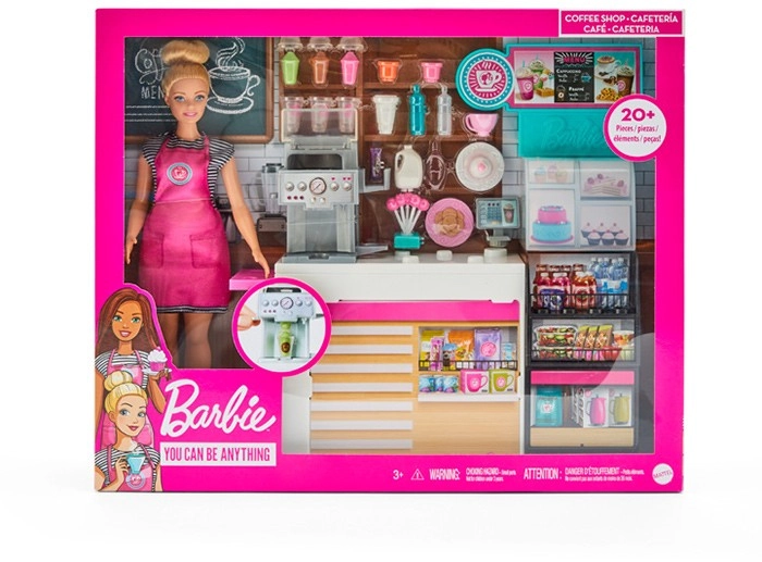 Barbie Coffee Shop Playset with Blonde Barista Doll