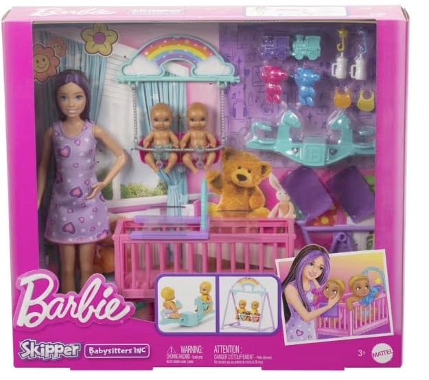 Barbie Skipper Babysitter Doll with Twin Nursery Playset